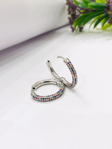 Multi Gleam Hoop Earrings